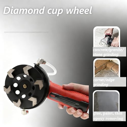 High Performance Diamond Grinding Cup Wheel, 7’’ Aggressive Arrow Segment Grinding Wheel for Concrete Thin Epoxy Coating Removal, 5/8"-11 Arbor, 30/40 Grit, 10 Segments