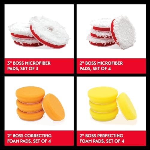 Griot's Garage 2” & 3” Pad Kit for G8 Random Orbital Polisher, 11640