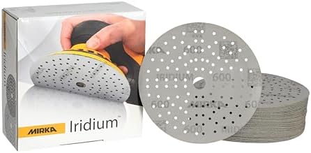 Mirka Sandpaper Iridium 6 Inch Hook and Loop Grit 600 50 pcs