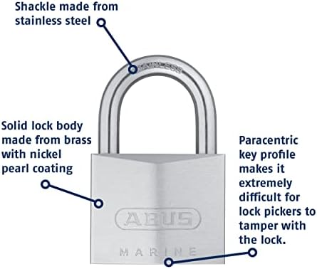 ABUS 75IB/50 KD Marine Grade Chrome Plated Brass Padlock