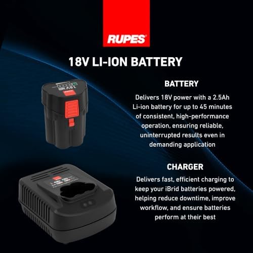 RUPES BigFoot HLR75 Mini iBrid Starter Battery Polishing Kit