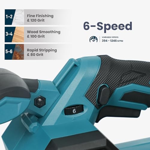 Cordless Brushless Belt Sander Compatible with Makita 18V Battery