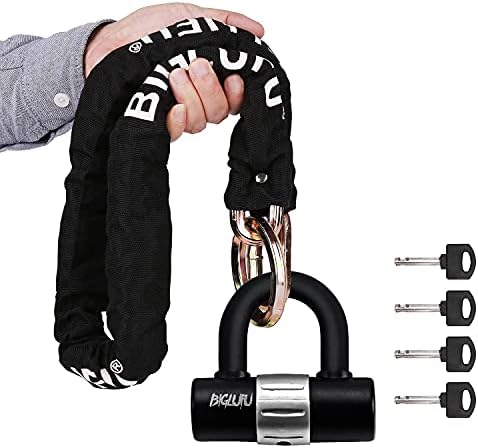 Motorcycle Chain Lock, 4FT Heavy Duty Anti Theft Bike Lock Chain