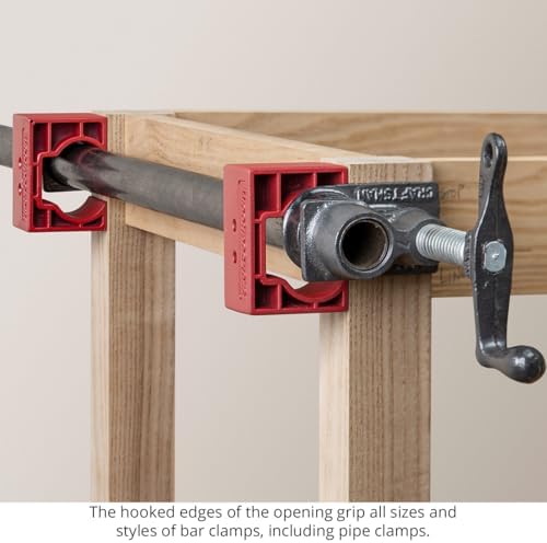 Woodpeckers Universal Clamp Bridges 24-Pack, Stack & Cross Clamps for Complex Glue-Ups, Works with Pipe, Parallel Jaw, Bar & F-Clamps, Improves Alignment & Pressure, Made in USA UCB-23X2
