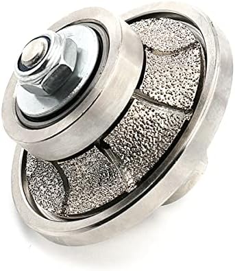 Diamond Hand Profiler B10,Half Bullnose Vaccum Brazed Profile Wheel Metal Cover Router Bit for Marble Granite D65 5/8-11