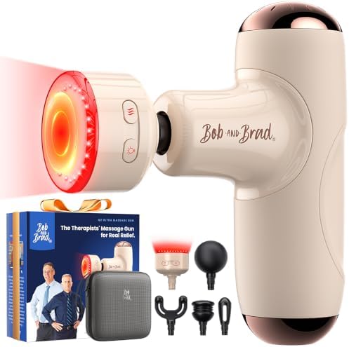 BOB AND BRAD Q2 Ultra Mini Massage Gun with Red LED Therapy Infrared Heat