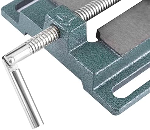 Qiilu Drill Press Vise with Heavy Duty Clamping Force - Milling Vise for Workshop Use - Workholding Devices