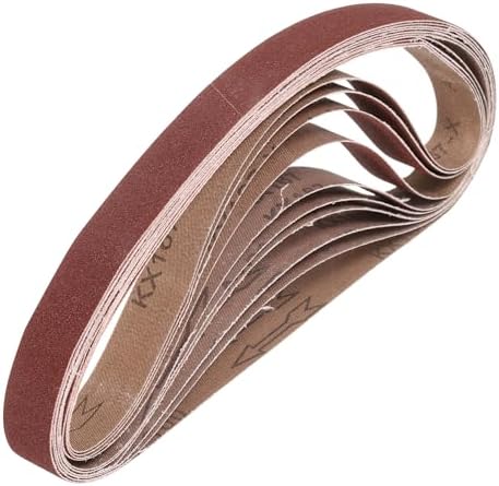 HARFINGTON 1 x 30 Inch Sanding Belts, 10 Pcs 100 Grits Aluminum Oxide