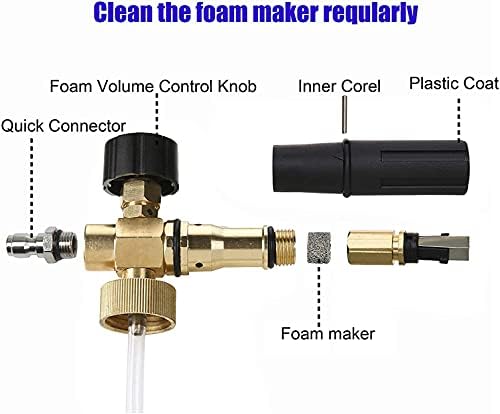 Tool Daily Short Pressure Washer Gun with Foam Cannon, 1/4" Quick Connect