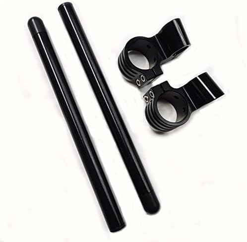33mm Clip on Handlebars 1" Riser fit 33 mm Fork Tube 7/8" Motorcycle bars, 33 mm Clip ons Handlebar CNC Black