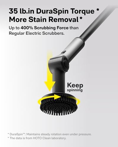 HOTO Flexi™ Cordless Electric Spin Scrubber + 4 Pcs Replacement Pads