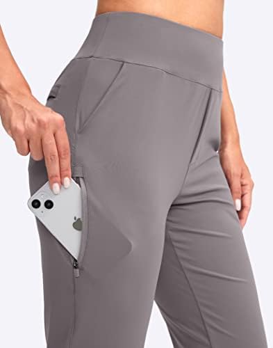 YYV Women's Golf Pants High Waist Stretch Ankle Pants with Pockets
