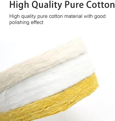 SCOTTCHEN Buffing Polishing Wheels 6in x 1/2in Arbor Soft (30Ply) / Fine (50Ply) / Medium (42Ply) / Coarse (50Ply) / Rough (5Ply) for Bench Grinder - 5pcs
