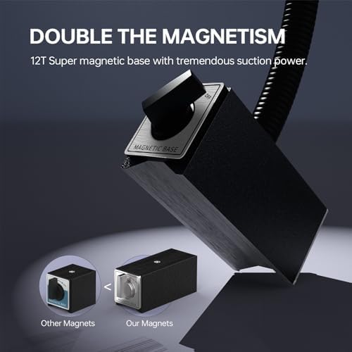 Magnetic Light, 18W Lathe Machine Lamp, 1800 Lumens Flexible Lathe Work Light for CNC Milling Machine Drill Press Lighting