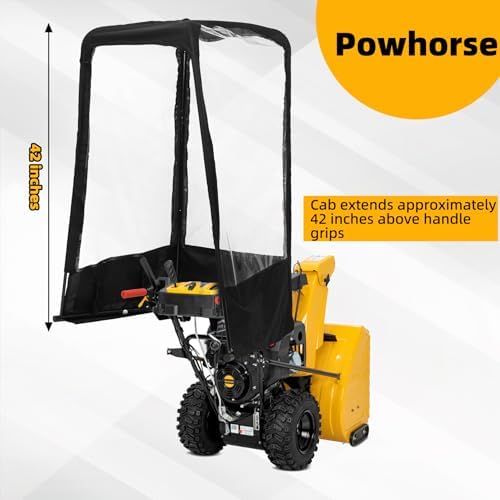 Snow Blower Cab Enclosure Canopy Cover, Blocks Flying Snow