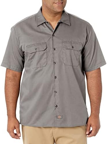 Dickies Men’s Short Sleeve Work Shirt – Durable Twill Button Down Shirts for Men, Lightweight Uniform for Daily Wear