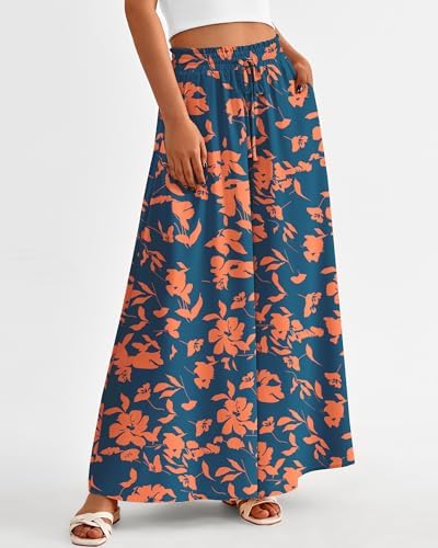 BTFBM Wide Leg Flowy Palazzo Pants for Women