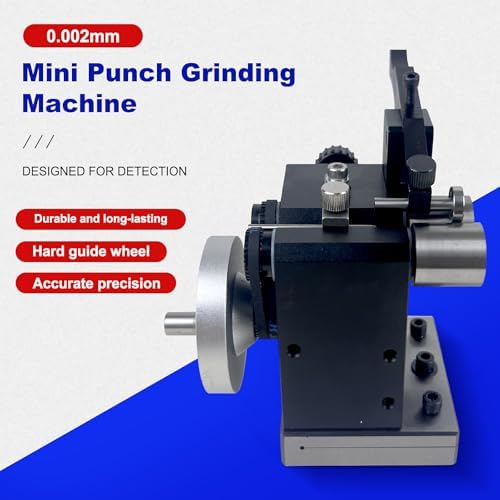 High Precision Vertex Mini Punch Grinding Machine Cylinder Mini Punch Grinder High Precision Needle Grinding Machine for Milling Drilling Machine Clamping Accuracy 0.002mm