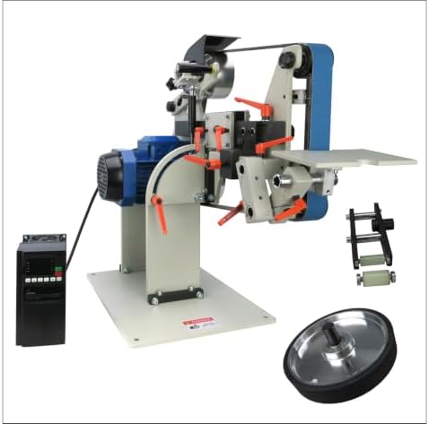 Belt Sander, 1500W Power with 2.2KW VFD, 72x2 inch Belt SizeKnife Sharpener, with 3 Grinding Moulds & 3PCS zirconia corundum sand beltsSanding Belts Compatible with 72"- 82 * 2" Belts