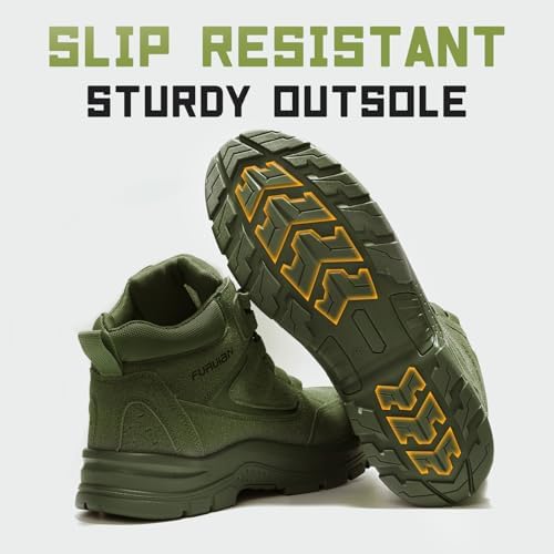 Furuian Steel Toe Boots for Men Women Lightweight Work Boots Pioneer Series