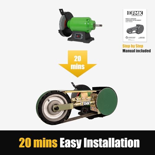 2"x48" Belt Grinder Attachment for Bench Grinders with 7 Inch Contact Wheel, 2x48 Inch Belt and 7 Inch Disc Sander Attachment for 8" or 10" Bench Grinders