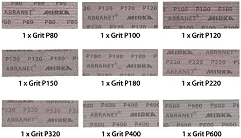 Mirka Abranet Abrasive Sheets 2.75x8 Inch Grip Hook and Loop
