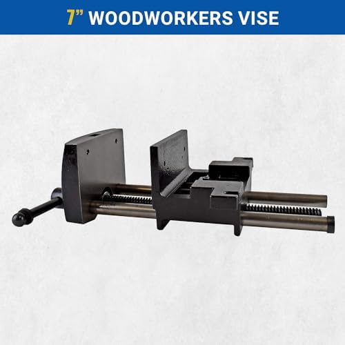 Yost Vises 7WW-DI 7" Heavy-Duty Ductile Iron Woodworker's Vise, Black