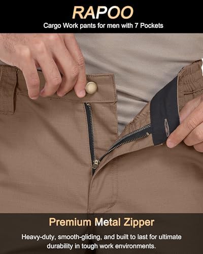 Mens Cargo Pants Ripstop Breathable Tactical Hiking Pants with 7 Pockets