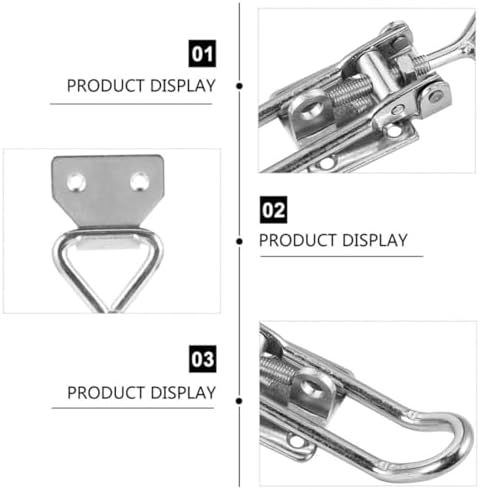 Zerodeko Sturdy Silver with Stainless Steel Toggle Latch Clamp Adjustable Hasp Movable Spindle Metal Workholding Device and Movable Bases and Jigging Applications