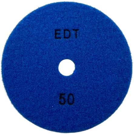 7" Dry Stone & Concrete Polishing Pad, 1.5mm Segment Height, 50 Grit
