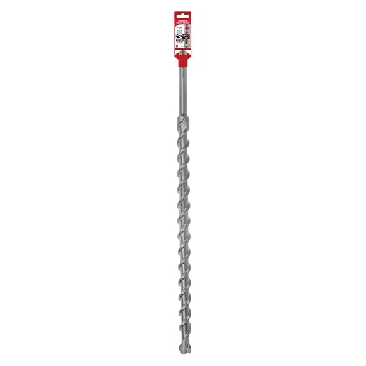 Diablo Rebar Demon SDS-Max 4-Cutter Full Carbide Head Hammer Drill Bit - 1-1/4" Diameter, 29" Length, 24" Working Length - DMAMX1310