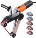 VEVOR Pipe Tube Polisher Sander, 1000W Pipe Belt Sander with 6 Variable Speeds 1100-3200rpm, Professional Belt Sander Grinding Machine with 100PCS Sanding Belts for Burnishing Finishing Rust Removal