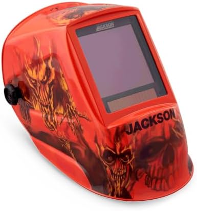 Jackson Safety Premium Graphic Welding Hood with ADF - Ultra Lightweight Auto Darkening Welding Helmet - ANSI Z87.1 (Multiple Styles)