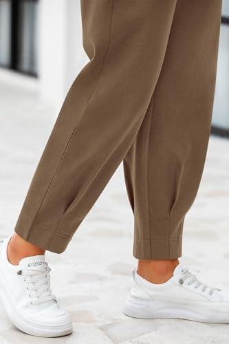 CFLONGE Womens Ankle Work Pants Trousers Casual Slacks