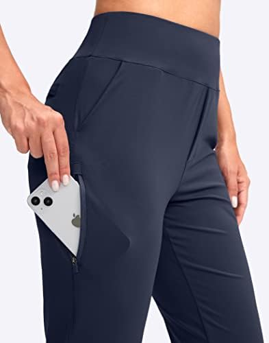 YYV Women's Golf Pants High Waist Stretch Ankle Pants with Pockets