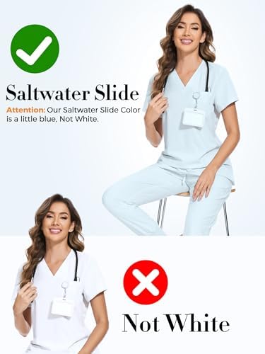 COZYFIT Scrubs for Women Set - Stretch V-Neck & Jogger Pant with 9 Pockets