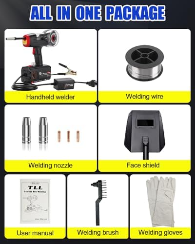 TLL Portable MIG Welder Handheld 120A 110V, Hand Held Welder Gun