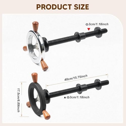Bench Screw Leg Vise, Workbench Inertia Leg Clamps with Handwheel & Parallel X-Bracket, Stainless Steel Screws, Heavy Duty Woodworking Table Vise Clamps Set for DIY Accessories (Silver)