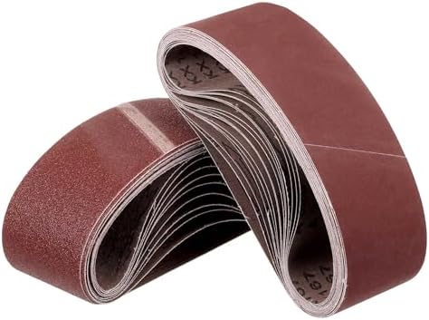 21 Pcs Sanding Belt, 3 x 24 Inch 40/60/80/120/180/240/400 Grit