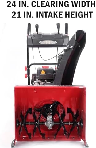 PowerSmart Self-Propelled 2-Stage Gas Snow Blower 24-inch 212cc Engine with Electric Start, Reinforced Steel Housing