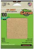 Gator 5132 Sanding Sheets, Aluminum Oxide, 100-Grit, 4.5 x 5.5-In., 25-Pk. - Quantity 5