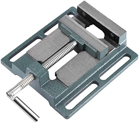 Qiilu Drill Press Vise with Heavy Duty Clamping Force - Milling Vise for Workshop Use - Workholding Devices