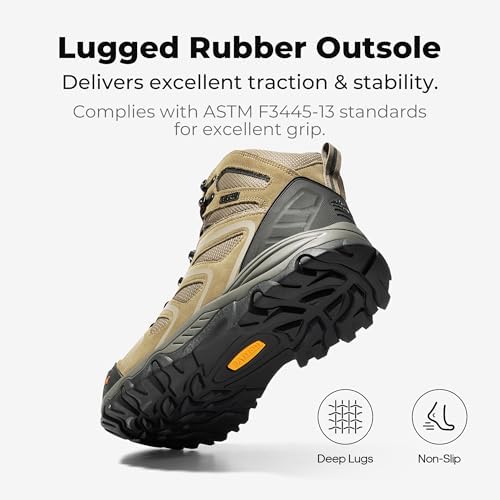 NORTIV 8 Waterproof Steel Toe Work Boots for Men