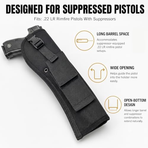 LU-DILUANK Thermal Insulated Suppressed Handgun Pistol Holster