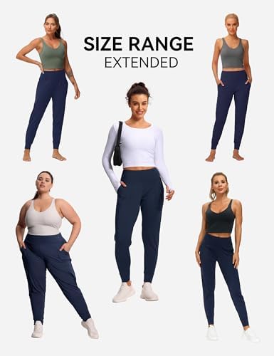 THE GYM PEOPLE Women's Workout Joggers Pants Lightweight Lounge Leggings