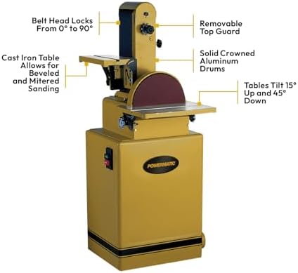 Powermatic 6" x 48" Belt & 12" Disc Sander, 2 HP, 230/460V 3Ph (31A)