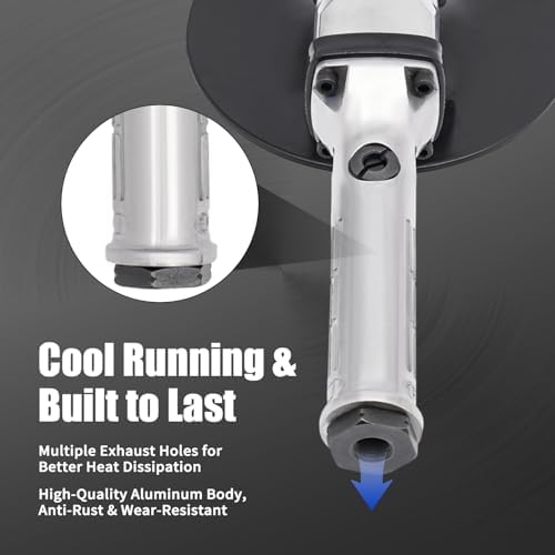 7 In Pneumatic Angle Sander, Polishing Machine Air Angle Floor Stones Grinder, 4500RPM Heavy Duty Air Sander for Floors Stones Cars Ships Motorcycles