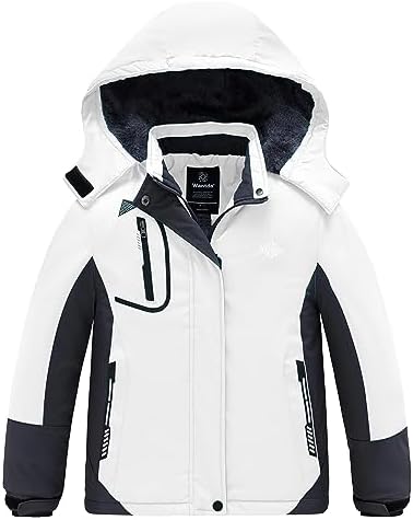 wantdo Girls Winter Ski Coat Fleece Snowboarding Jacket Waterproof 10000mm