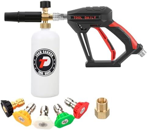 Tool Daily Short Pressure Washer Gun with Foam Cannon, 1/4" Quick Connect