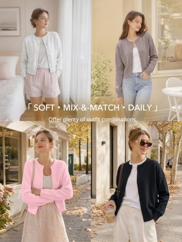 Trendy Queen Cropped Cardigan Sweaters for Women Fall Fashion Clothes 2026